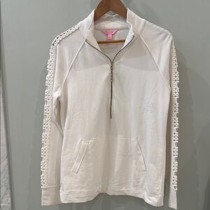 Lilly Pulitzer White Pullover quarter zip